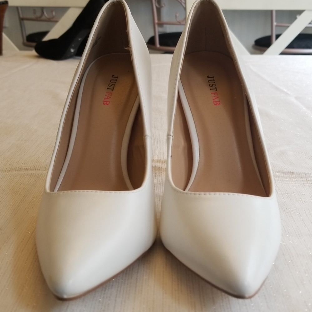 White pumps